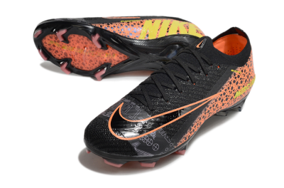 Unisex Nike Air Zoom Mercurial Vapor 16 Elite FG Firm Ground Low-Tops Football Boots - Black/Yellow/Leopard