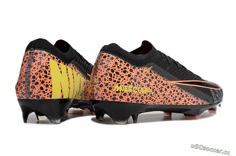 Unisex Nike Air Zoom Mercurial Vapor 16 Elite FG Firm Ground Low-Tops Football Boots - Black/Yellow/Leopard 6
