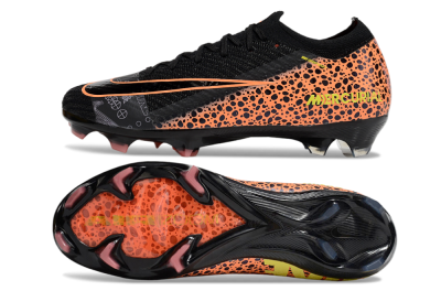 Unisex Nike Air Zoom Mercurial Vapor 16 Elite FG Firm Ground Low-Tops Football Boots - Black/Yellow/Leopard