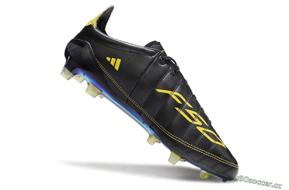 Men's Adidas F50 Adizero Elite FG Firm Ground Low-Tops Football Boots - Black/Yellow/Gold 4