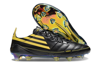 Men's Adidas F50 Adizero Elite FG Firm Ground Low-Tops Football Boots - Black/Yellow/Gold