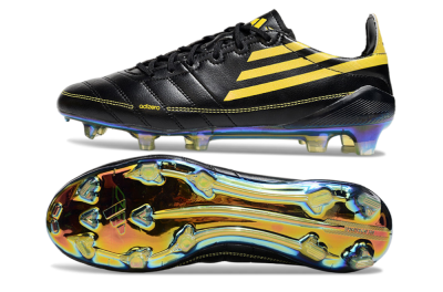 Men's Adidas F50 Adizero Elite FG Firm Ground Low-Tops Football Boots - Black/Yellow/Gold