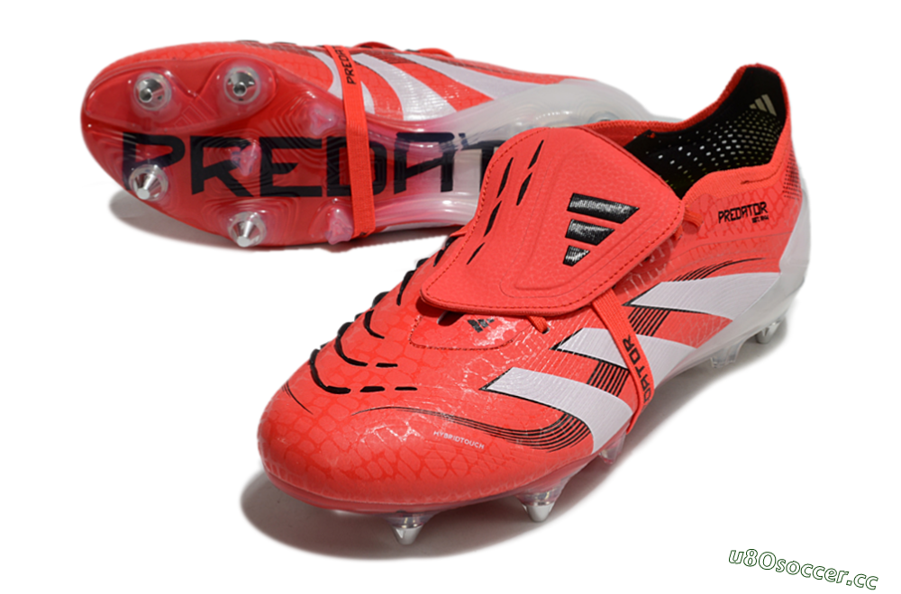 Men's Adidas Predator 25 Elite Foldover Tongue SG Soft Ground Low-Tops Football Boots - Red/White/Black 3
