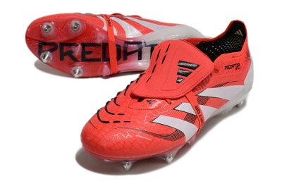 Men's Adidas Predator 25 Elite Foldover Tongue SG Soft Ground Low-Tops Football Boots - Red/White/Black