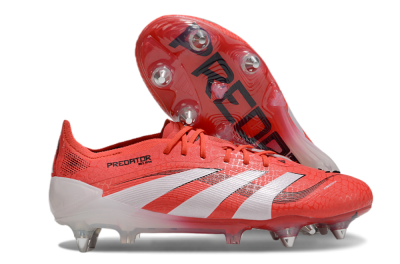 Men's Adidas Predator 25 Elite SG Soft Ground Low-Tops Football Boots - Red/White/Black