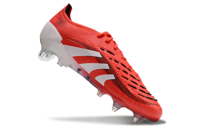 Men's Adidas Predator 25 Elite SG Soft Ground Low-Tops Football Boots - Red/White/Black