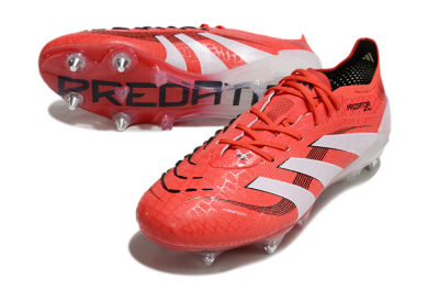 Men's Adidas Predator 25 Elite SG Soft Ground Low-Tops Football Boots - Red/White/Black