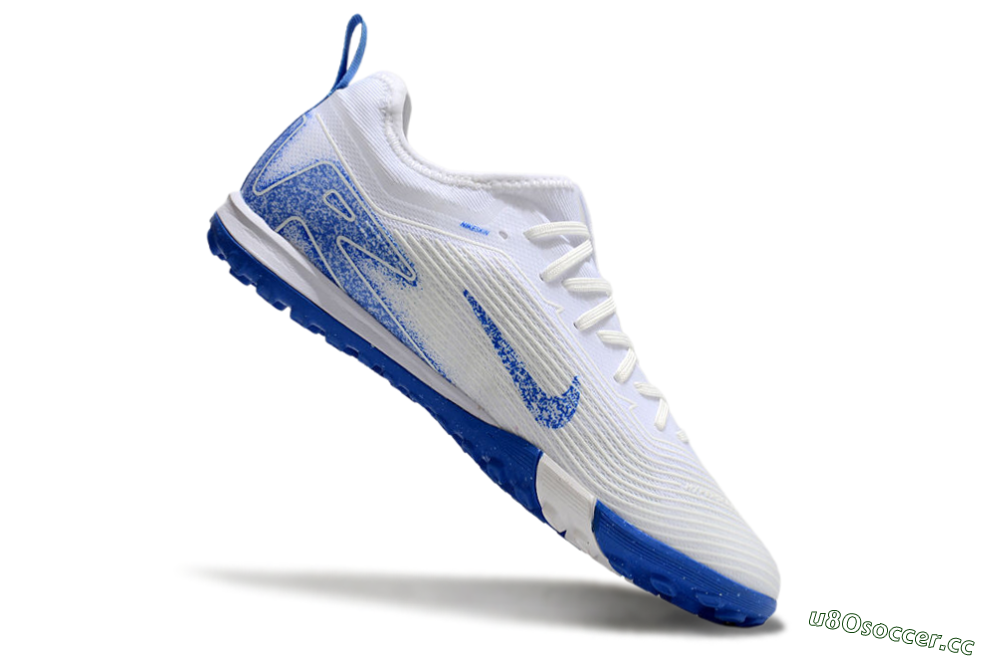 Unisex Nike Air Zoom Mercurial Vapor 16 Pro TF Artificial Turf Low-Tops Football Shoes - White/Blue 4