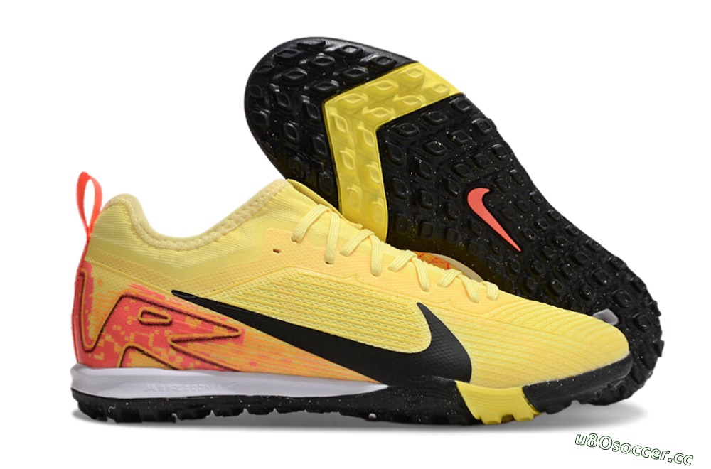Unisex Nike Air Zoom Mercurial Vapor 16 Pro TF Artificial Turf Low-Tops Football Shoes - Yellow/Black/Red 2