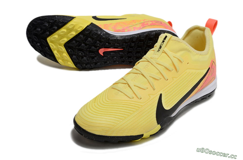 Unisex Nike Air Zoom Mercurial Vapor 16 Pro TF Artificial Turf Low-Tops Football Shoes - Yellow/Black/Red 3