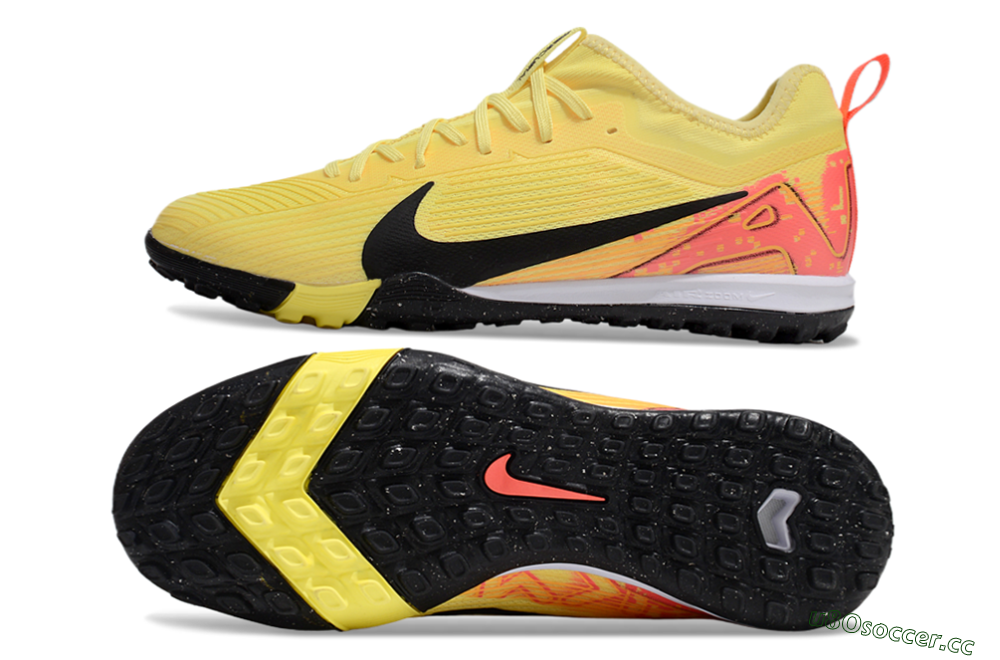 Unisex Nike Air Zoom Mercurial Vapor 16 Pro TF Artificial Turf Low-Tops Football Shoes - Yellow/Black/Red 1