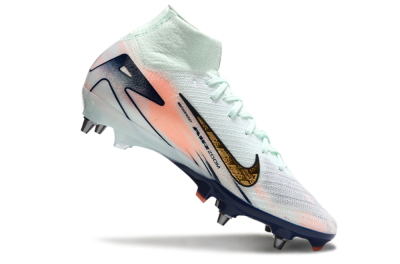 Men's Nike Air Zoom Mercurial Superfly 10 Elite SG Soft Ground High-Tops Football Boots - Jade/Gold/Red