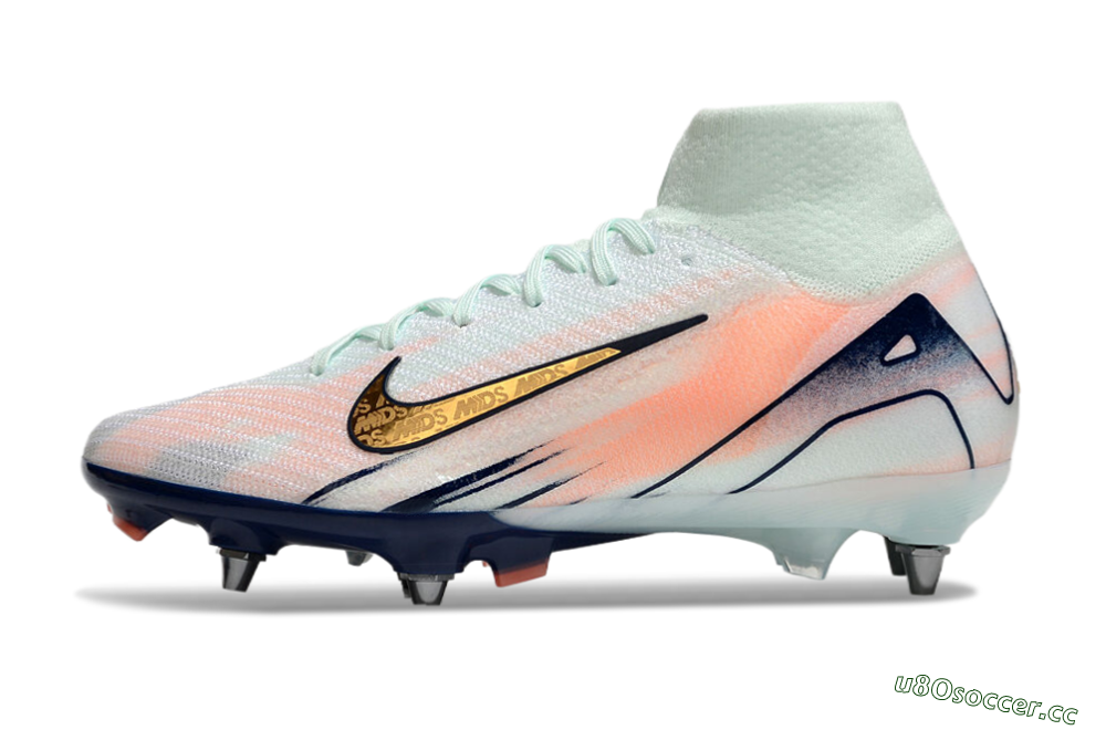Men's Nike Air Zoom Mercurial Superfly 10 Elite SG Soft Ground High-Tops Football Boots - Jade/Gold/Red 0