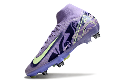 Men's Nike Air Zoom Mercurial Superfly 10 Elite SG Soft Ground High-Tops Football Boots - Purple/Yellow/Blue