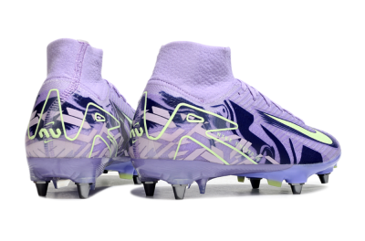 Men's Nike Air Zoom Mercurial Superfly 10 Elite SG Soft Ground High-Tops Football Boots - Purple/Yellow/Blue