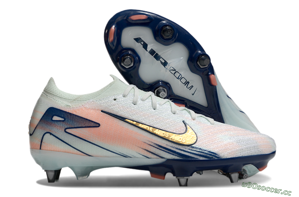 Men's Nike Air Zoom Mercurial Vapor 16 Elite SG Soft Ground Low-Tops Football Boots - Jade/Gold/Blue 2
