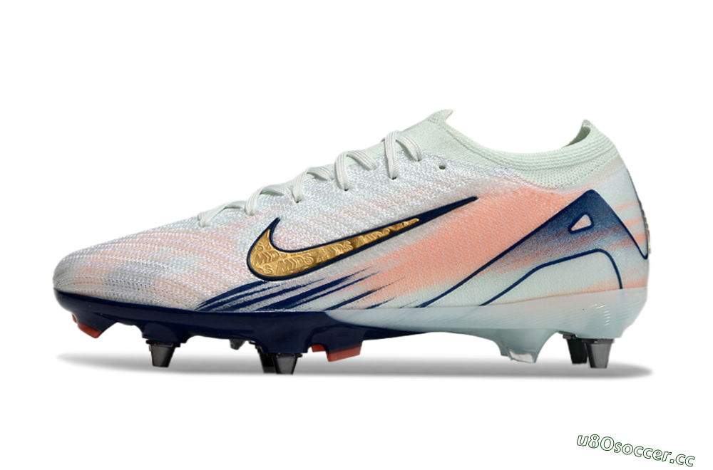 Men's Nike Air Zoom Mercurial Vapor 16 Elite SG Soft Ground Low-Tops Football Boots - Jade/Gold/Blue 0