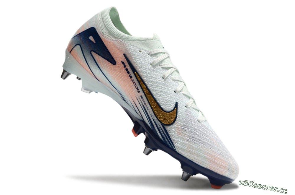 Men's Nike Air Zoom Mercurial Vapor 16 Elite SG Soft Ground Low-Tops Football Boots - Jade/Gold/Blue 4