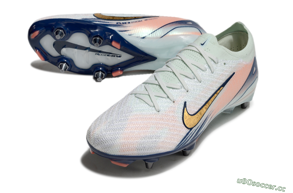 Men's Nike Air Zoom Mercurial Vapor 16 Elite SG Soft Ground Low-Tops Football Boots - Jade/Gold/Blue 3