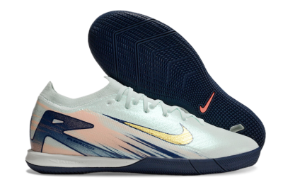 Men's Nike Air Zoom Mercurial Vapor 16 Elite IC Indoor & Futsal Low-Tops Football Shoes - Jade/Gold/Blue