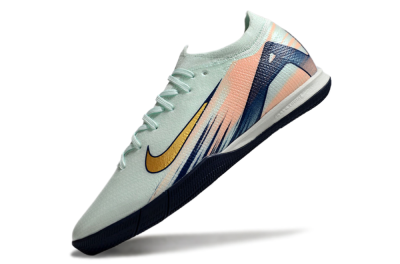 Men's Nike Air Zoom Mercurial Vapor 16 Elite IC Indoor & Futsal Low-Tops Football Shoes - Jade/Gold/Blue