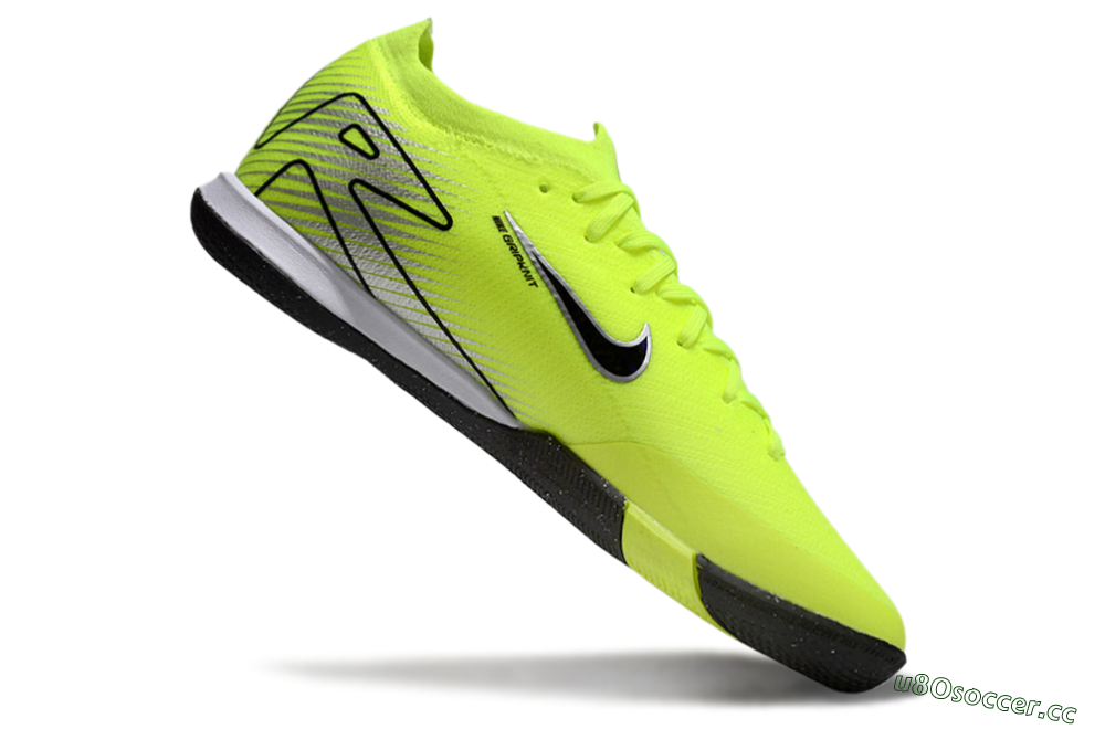 Men's Nike Air Zoom Mercurial Vapor 16 Elite IC Indoor & Futsal Low-Tops Football Shoes - Yellow/Black/Silver 4