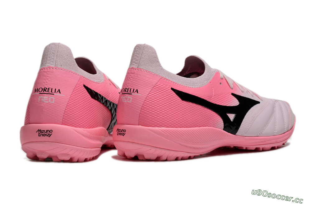 Men's Mizuno Morelia Neo Sala M8 TF Artificial Turf Low-Tops Football Shoes - Pink/Black 6