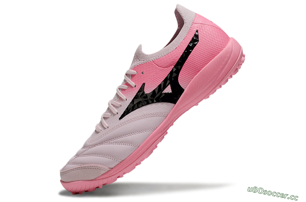 Men's Mizuno Morelia Neo Sala M8 TF Artificial Turf Low-Tops Football Shoes - Pink/Black 5