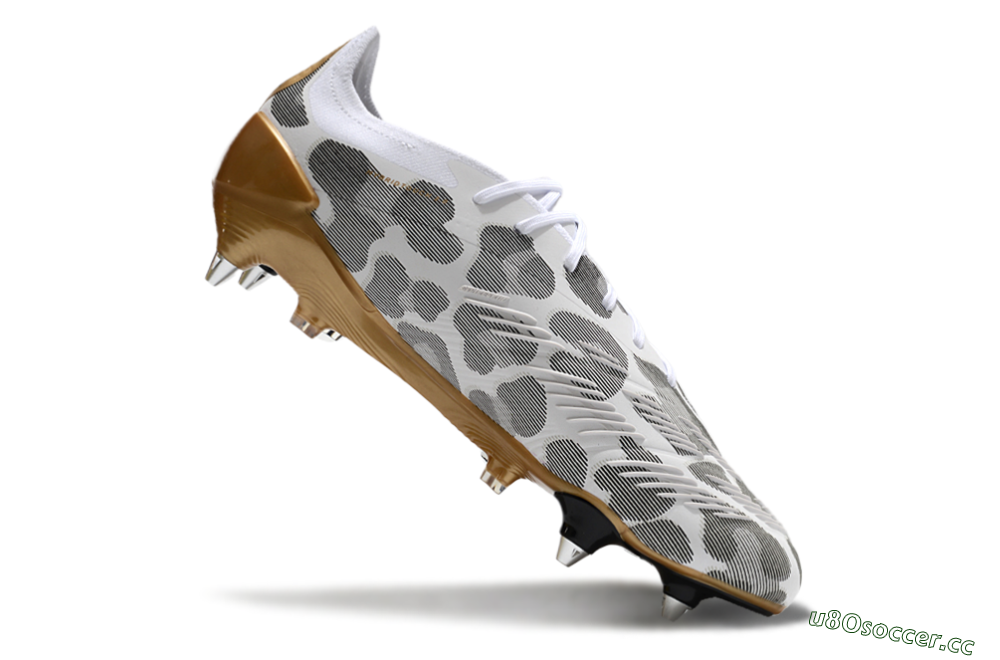 Men's Adidas Predator Elite 25 SG Soft Ground Low-Tops Football Boots - White/Black/Gold 4