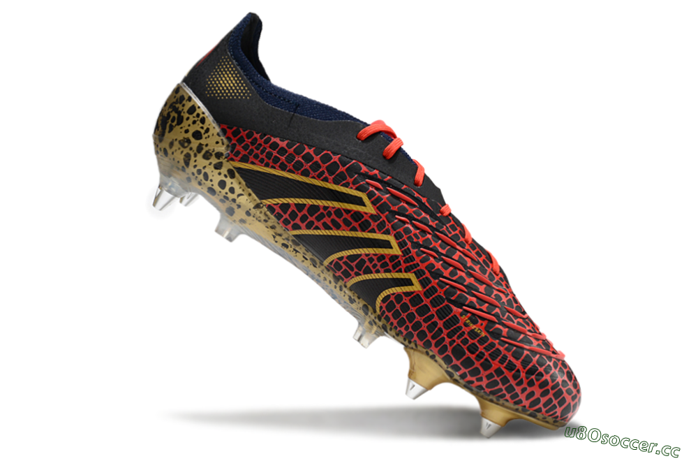 Men's Adidas Predator Elite 25 SG Soft Ground Low-Tops Football Boots - Black/Red/Gold 4