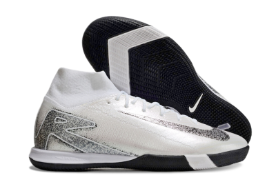 Men's Nike Air Zoom Mercurial Superfly 10 Elite IC Indoor & Futsal High-Tops Football Shoes - Beige/Black/White