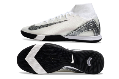 Men's Nike Air Zoom Mercurial Superfly 10 Elite IC Indoor & Futsal High-Tops Football Shoes - Beige/Black/White