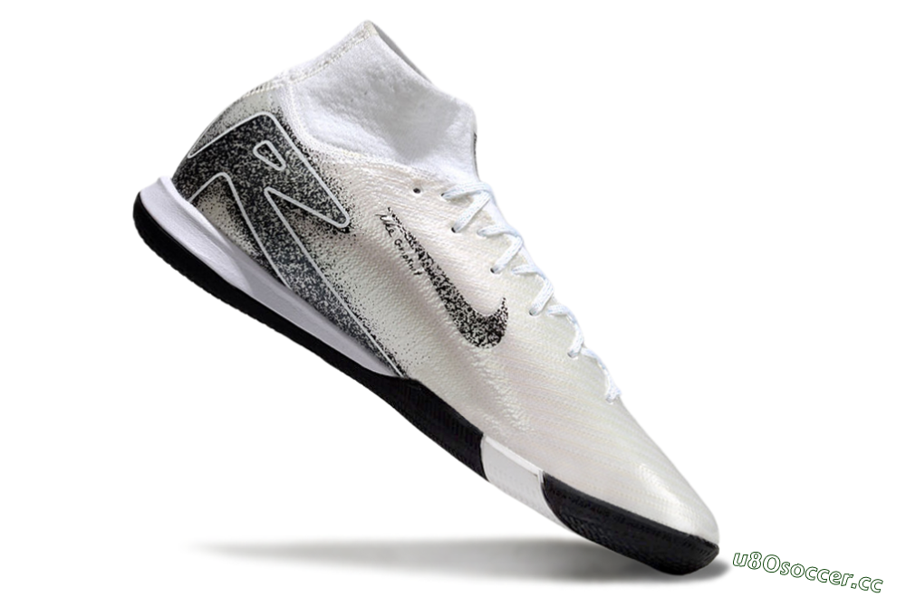 Men's Nike Air Zoom Mercurial Superfly 10 Elite IC Indoor & Futsal High-Tops Football Shoes - Beige/Black/White 4