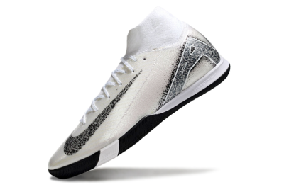 Men's Nike Air Zoom Mercurial Superfly 10 Elite IC Indoor & Futsal High-Tops Football Shoes - Beige/Black/White