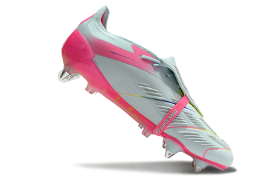 Men's Adidas Predator Elite Foldover Tongue SG Soft Ground Low-Tops Football Boots - Jade/Blue/Pink