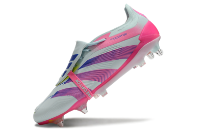 Men's Adidas Predator Elite Foldover Tongue SG Soft Ground Low-Tops Football Boots - Jade/Blue/Pink