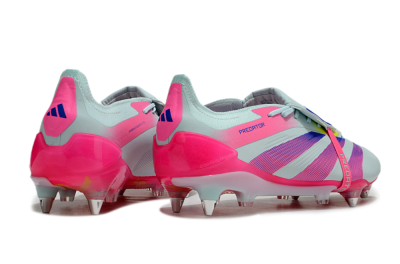 Men's Adidas Predator Elite Foldover Tongue SG Soft Ground Low-Tops Football Boots - Jade/Blue/Pink