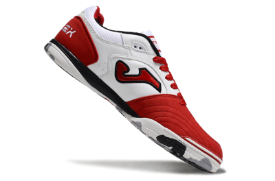 Men's Joma Top Flex IC Indoor & Futsal Low-Tops Football Shoes - White/Red/Black