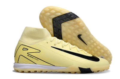 Men's Nike Air Zoom Mercurial Superfly 10 Elite TF Artificial Turf High-Tops Football Shoes - Yellow/Black/White