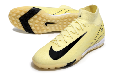 Men's Nike Air Zoom Mercurial Superfly 10 Elite TF Artificial Turf High-Tops Football Shoes - Yellow/Black/White