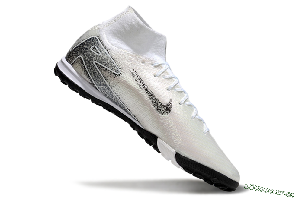 Men's Nike Air Zoom Mercurial Superfly 10 Elite TF Artificial Turf High-Tops Football Shoes - Beige/Black/White 4