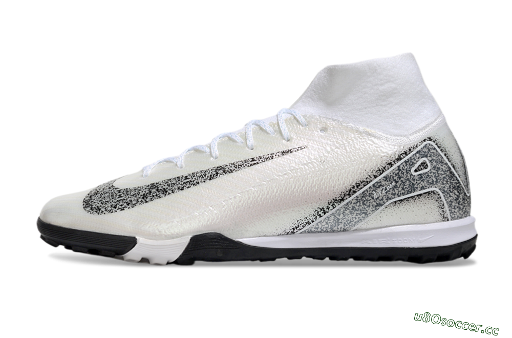 Men's Nike Air Zoom Mercurial Superfly 10 Elite TF Artificial Turf High-Tops Football Shoes - Beige/Black/White 0