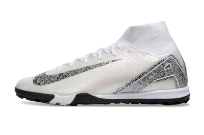 Men's Nike Air Zoom Mercurial Superfly 10 Elite TF Artificial Turf High-Tops Football Shoes - Beige/Black/White
