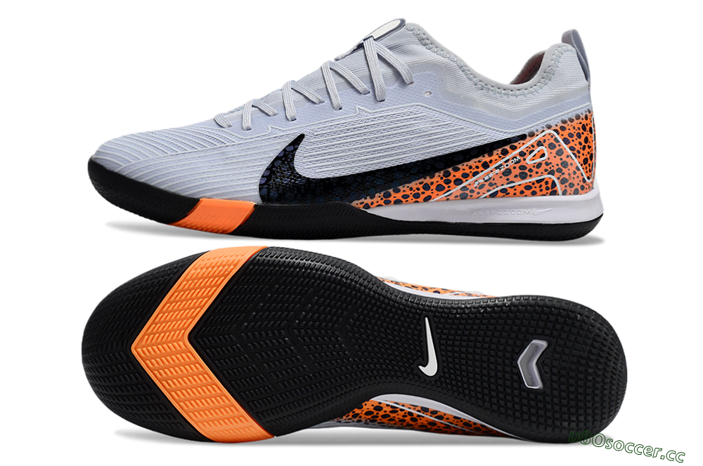 Unisex Nike Air Zoom Mercurial Vapor 16 Pro IC Indoor & Futsal Low-Tops Football Shoes - Grey/Black/Leopard 1