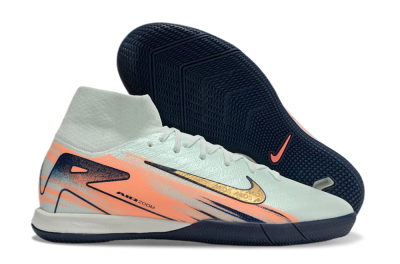 Men's Nike Air Zoom Mercurial Superfly 10 Elite IC Indoor & Futsal High-Tops Football Shoes - Jade/Gold/Red