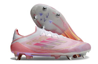 Men's Adidas F50 304 Elite SG Soft Ground Low-Tops Football Boots - Pink/White/Gold