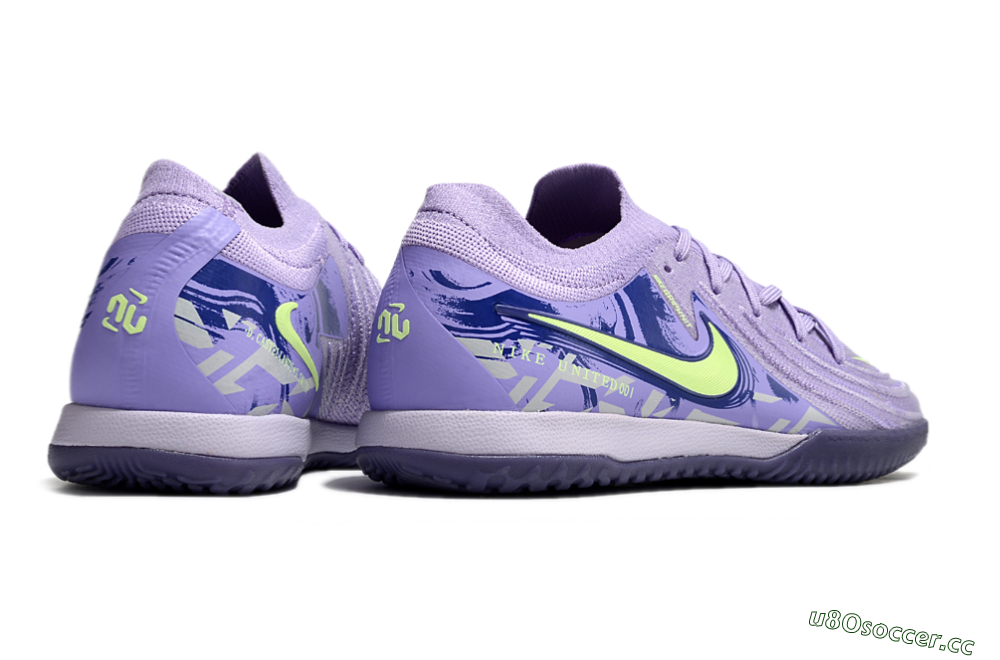 Men's Nike Phantom GX 2 Elite IC Indoor & Futsal Low-Tops Football Shoes - Purple/Yellow/White 6