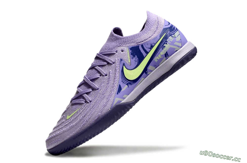Men's Nike Phantom GX 2 Elite IC Indoor & Futsal Low-Tops Football Shoes - Purple/Yellow/White 5