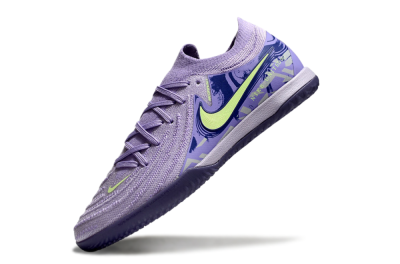 Men's Nike Phantom GX 2 Elite IC Indoor & Futsal Low-Tops Football Shoes - Purple/Yellow/White