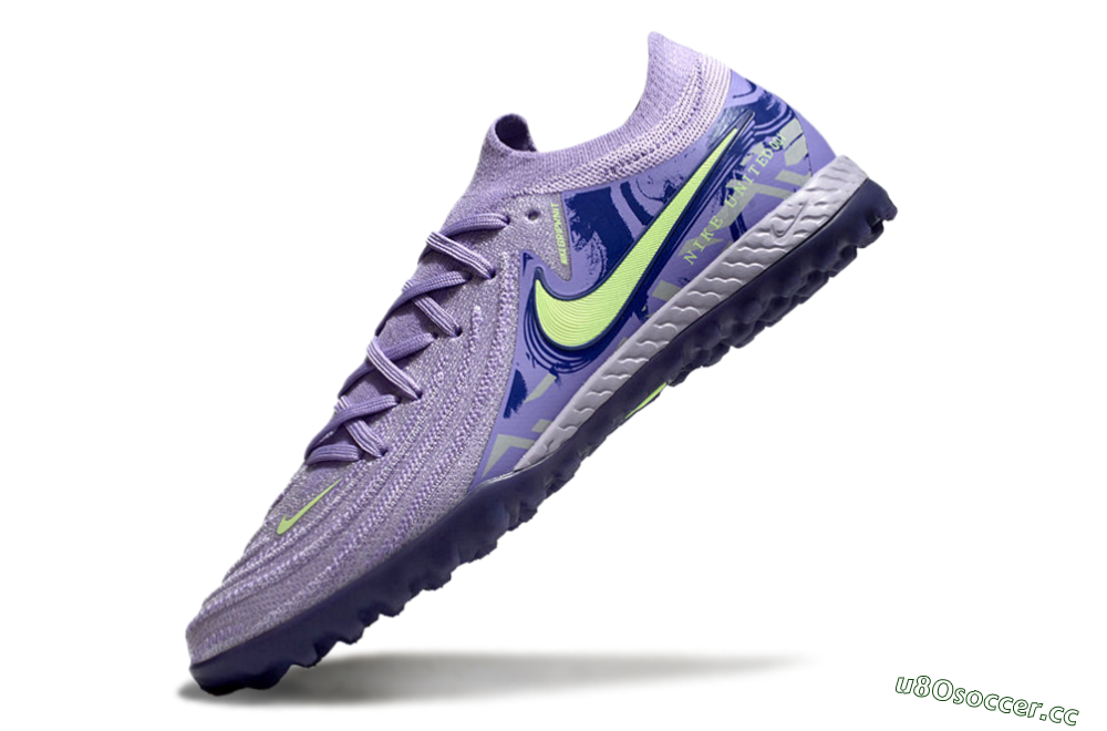 Men's Nike Phantom GX 2 Elite TF Artificial Turf Low-Tops Football Shoes - Purple/Yellow/White 5
